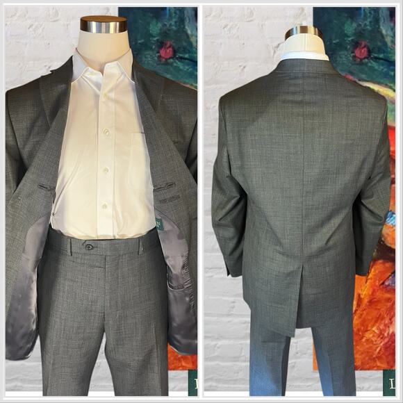Ralph Lauren LRL Mens 44L 38x32 Gray Nailhead Quality Suit Modern - Picture 7 of 16